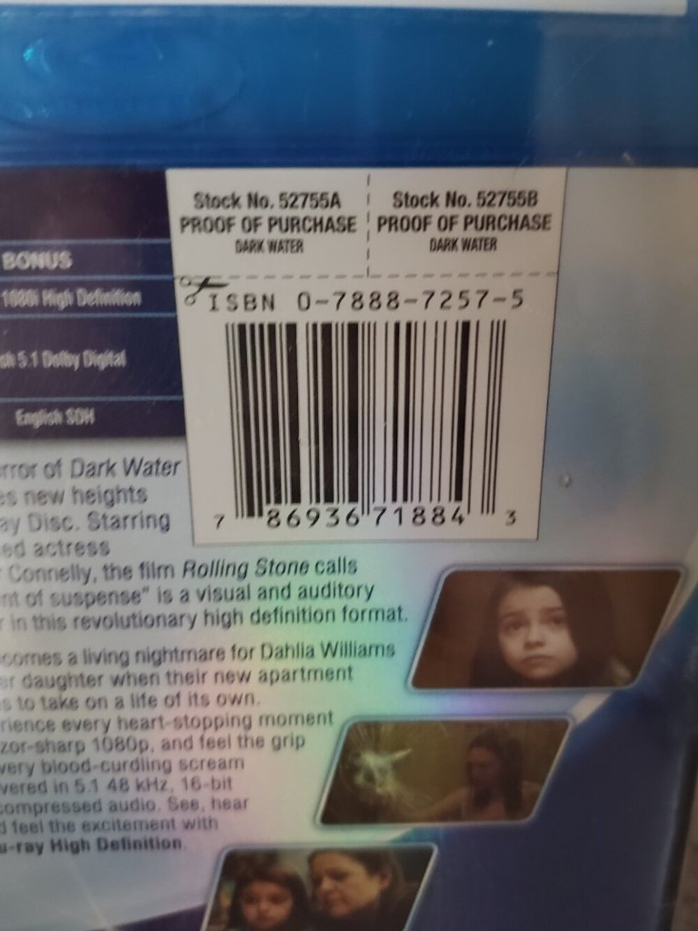 New Dark Water Blu Ray Thriller Blue Ray ( Not DVD ) - Picture 5 of 7